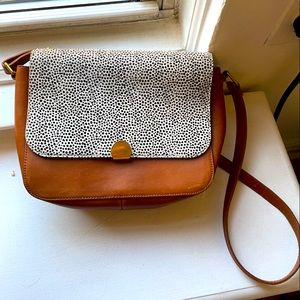 Madewell printed calf hair leather purse